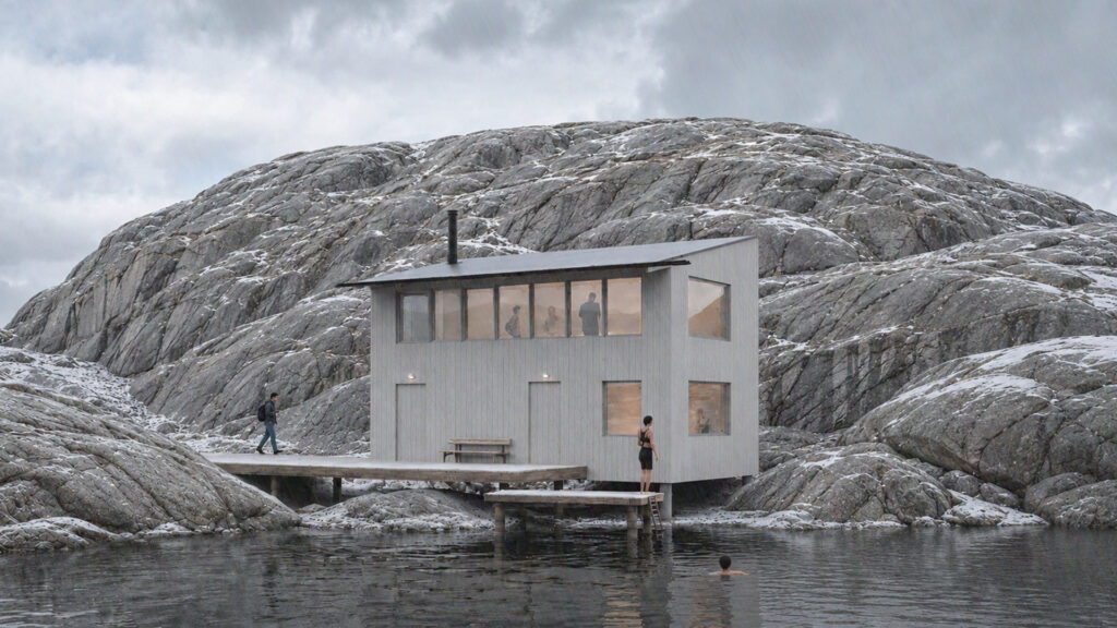 Exteriör visionsbild på bastu